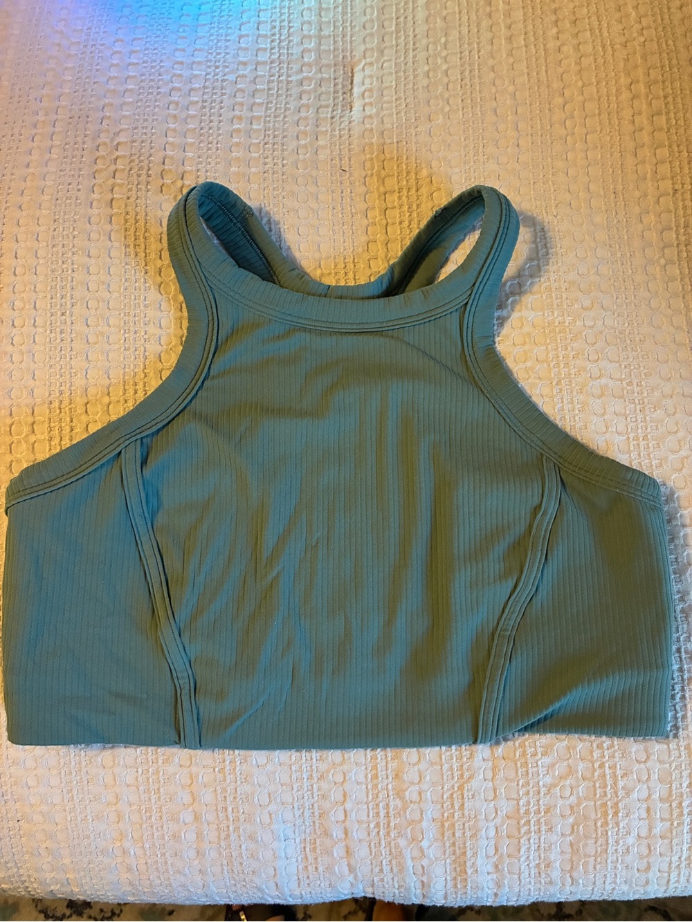 lululemon athletica Ribbed High-Neck Sports Bra - Sage